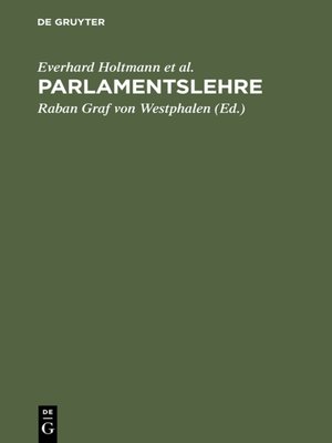 cover image of Parlamentslehre